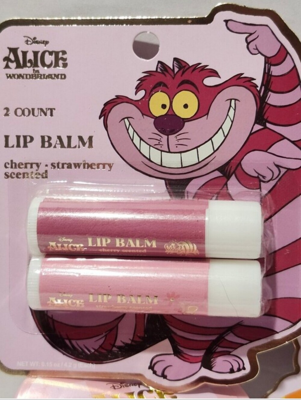 💋5/$25 Disney Alice in Wonderland Cheshire Cat Lip Balm Duo